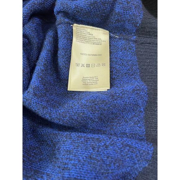 Scotch & Soda Blue & Black Patterned Crewneck Sweater - Picture 5 of 6